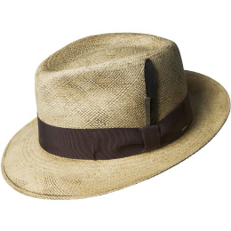 Natural Aged Panama Tessier Fedora Hat - Bailey