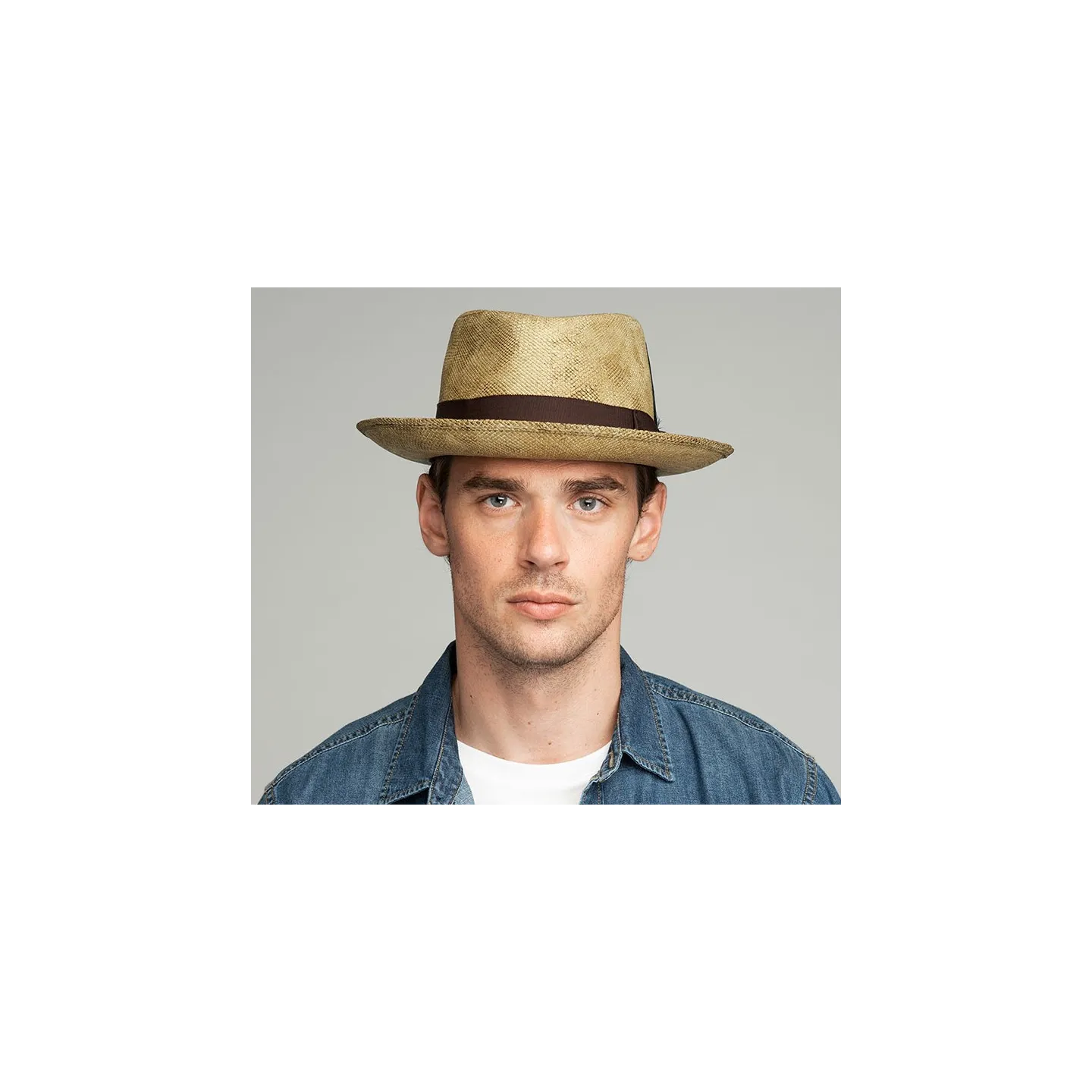 Chapeau Fedora Tessier Panama Naturel vieilli - Bailey Reference : 20009| Chapellerie Traclet