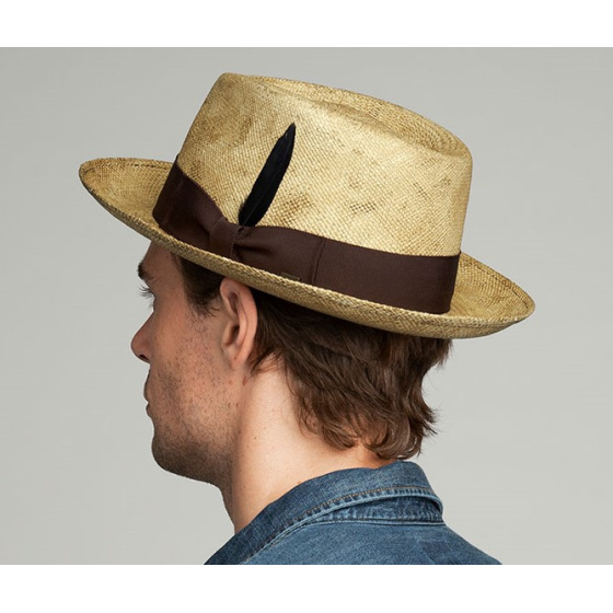 Chapeau Fedora Tessier Panama Naturel vieilli - Bailey