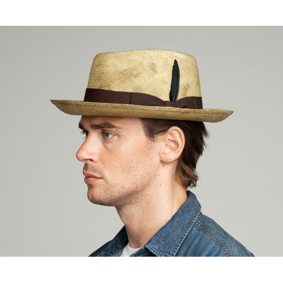 Chapeau Fedora Tessier Panama Naturel vieilli - Bailey