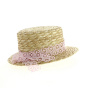 French Lace Boater Natural Straw - Traclet