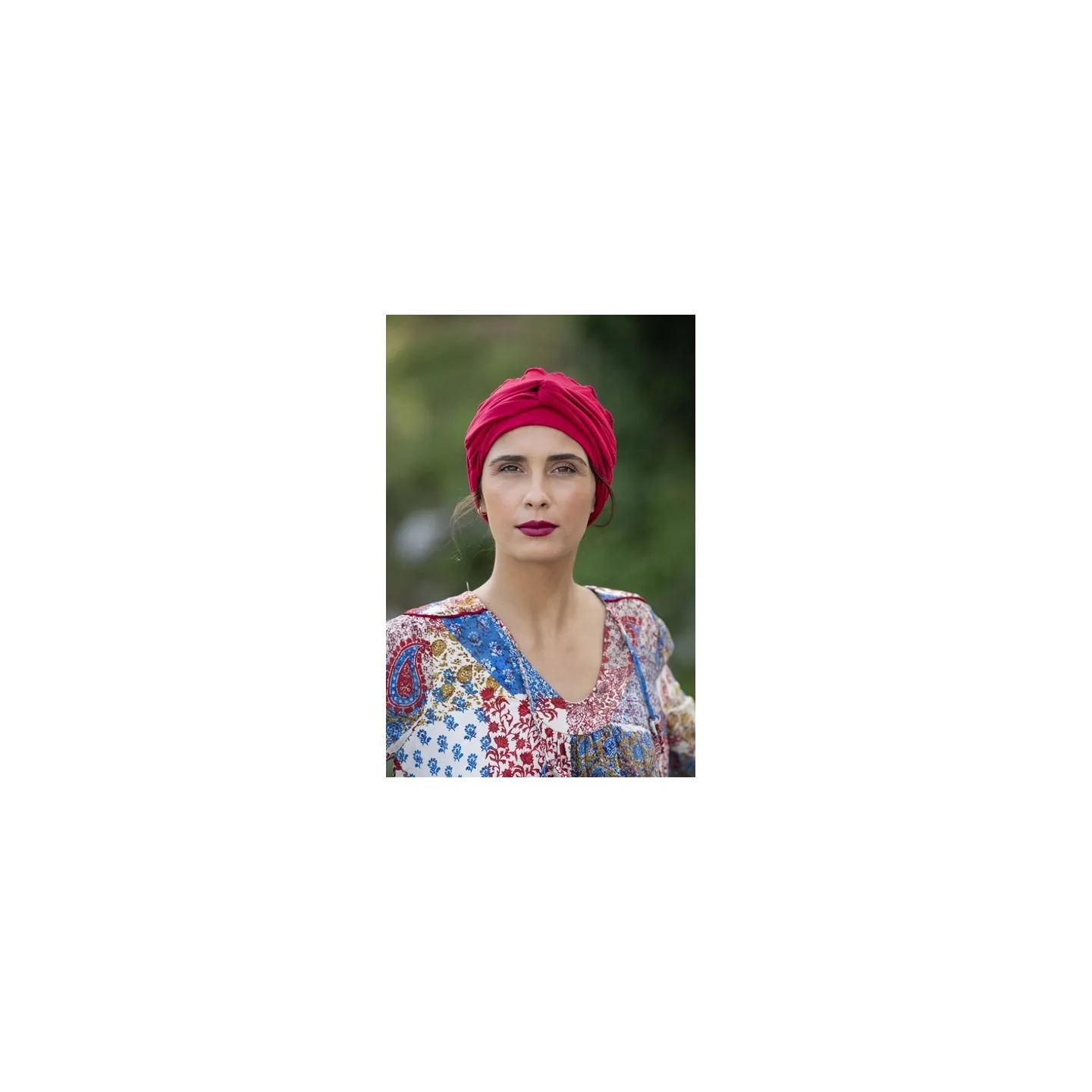 Turban Chimiothérapie Samra Rouge -  Traclet