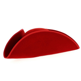 Tricorne Pirate Hat - Large red TRICORNE