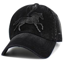 Vintage Black Mustang Baseball Cap - Kbethos