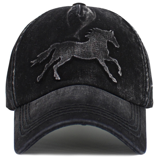 Casquette Baseball Mustang Vintage Noir - Kbethos