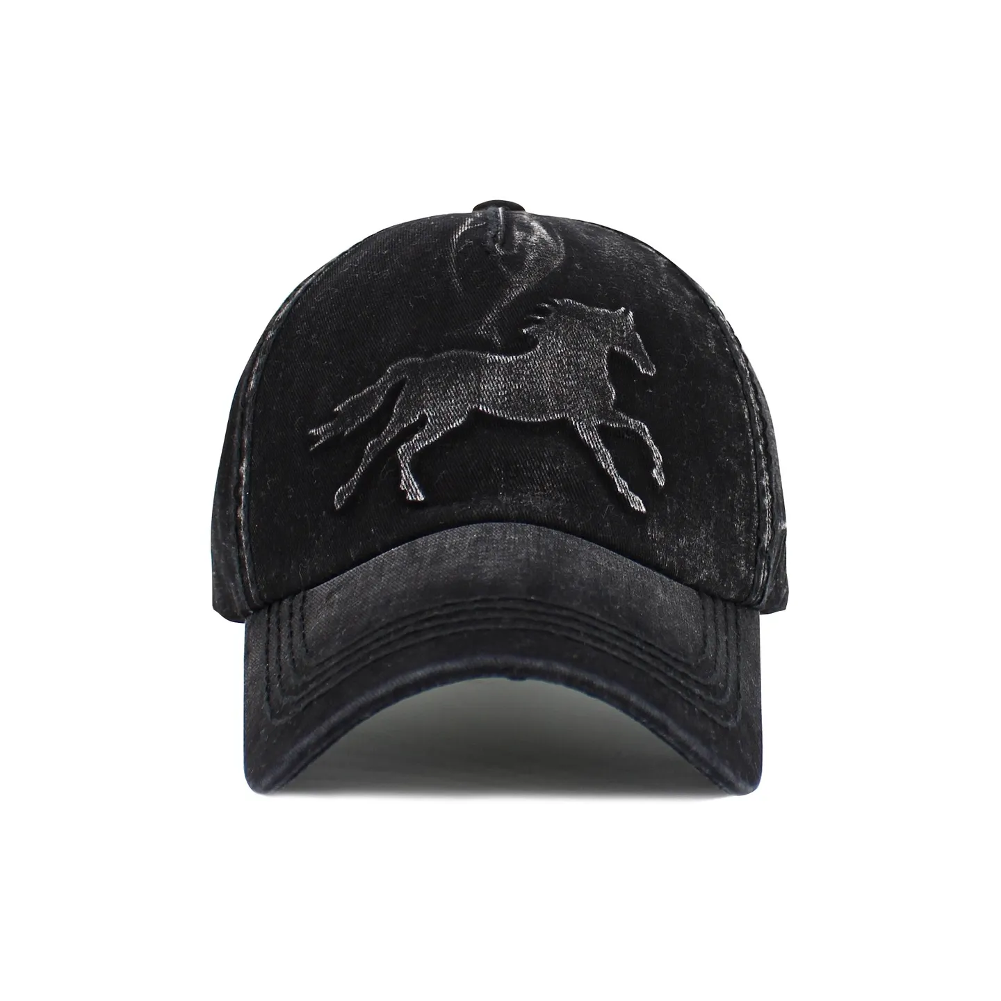 Vintage Black Mustang Baseball Cap - Kbethos Reference: 20025| Traclet Hat Shop