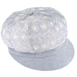 Beige Anemone Newsboy Cap - Traclet