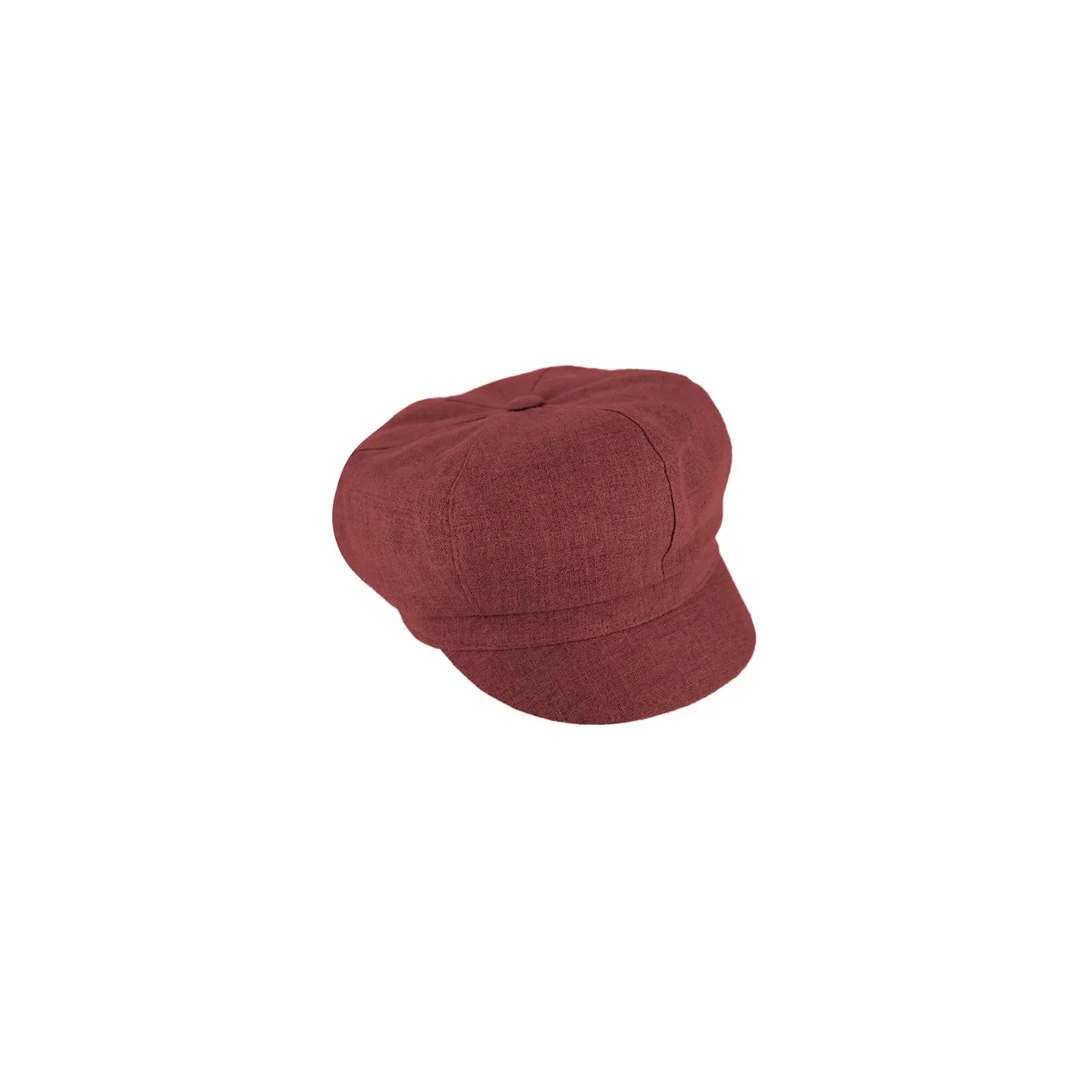 Brick Red Linen Newsboy Cap Costanza - Traclet   Reference: 20038| Traclet Hat Shop