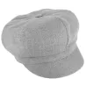 Gray Linen Costanza Newsboy Cap - Traclet Reference: 20041| Traclet Hat Shop