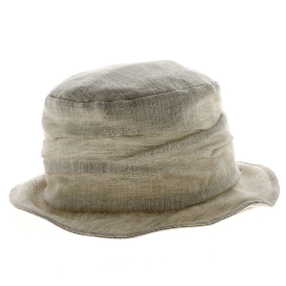 Plain linen bucket hat