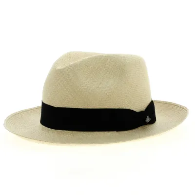 Chapeau Montecristi SuperFino Fédora Maruja Panama Naturel - Traclet