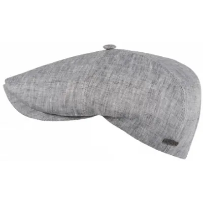 Yaro Lin Grey Flat Cap - Hatland ref 20074 traclet hat shop