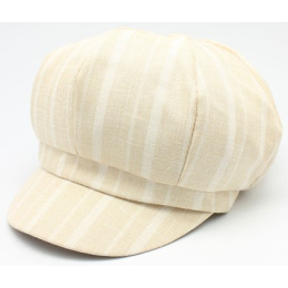 Daniela Beige Newsboy Cap - Traclet