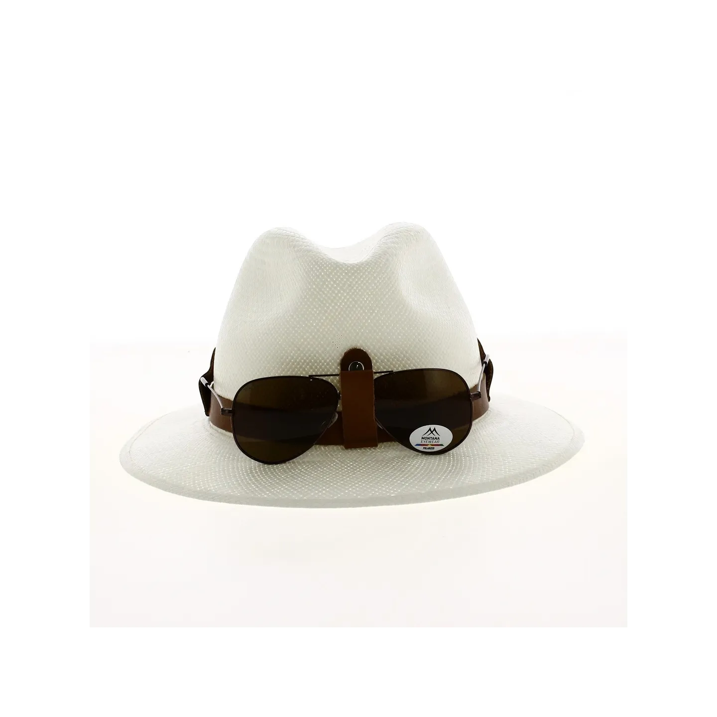 Chapeau Panama Antibes avec lunette de soleil - ref 20096