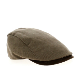 Brown Cotton Flat Cap Montbrison