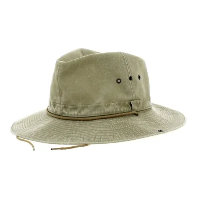 Beige Mozambique cotton safari hat - Crambes Reference: 8123 | Chapellerie Traclet