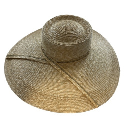 Celestina wide-brimmed straw capeline - Traclet