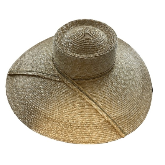 Celestina Wide Brim Straw Capeline - Traclet