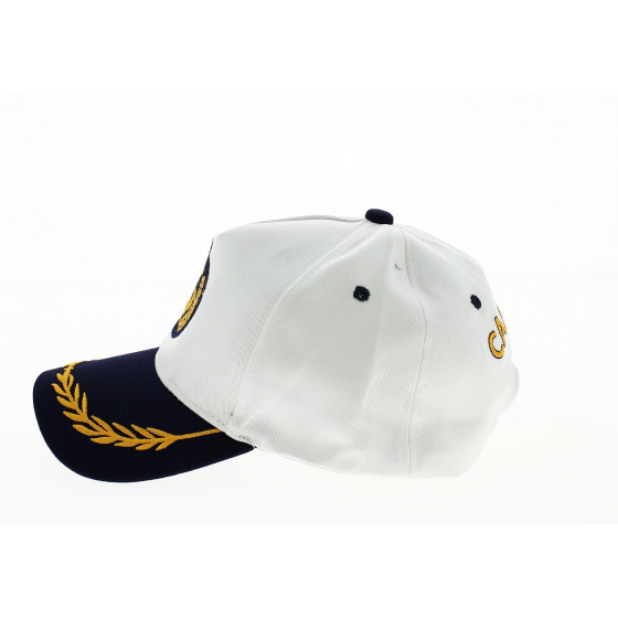 Casquette Baseball Capitaine Personnalisée Coton Blanc - Traclet Casquette Baseball Capitaine Personnalisée Coton Blanc - Traclet
