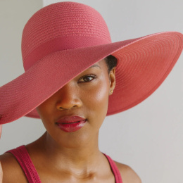 Rosie Anti-UV UPF 50+ Wide Brim Hat Pink - House of Ord