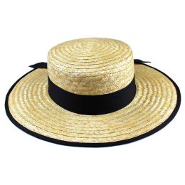 Brianna Natural Straw Boater Hat - Traclet