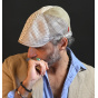 Curved Cap Nazzaro Patchwork Linen & Cotton - Marone