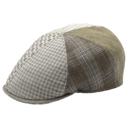 Curved Cap Nazzaro Patchwork Linen & Cotton - Marone