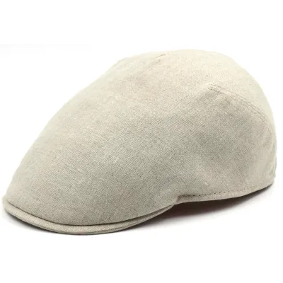 Casquette Plate Villemontais Lin Anti UV UPF 40+ Beige - Traclet