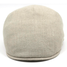 Villemontais Flat Cap UPF 40+ UV Protection Linen Beige - Traclet