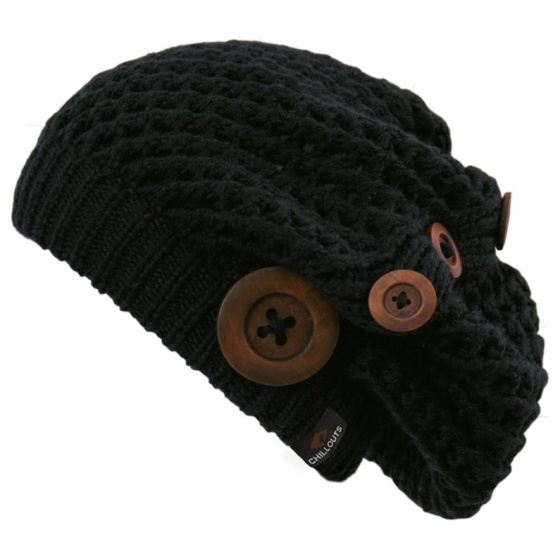 Black Nelly Knit Beret - Traclet