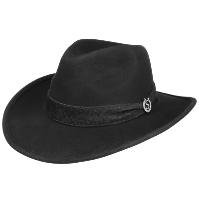 Chapeau Western Woolfelt Roy Noir - Stetson
