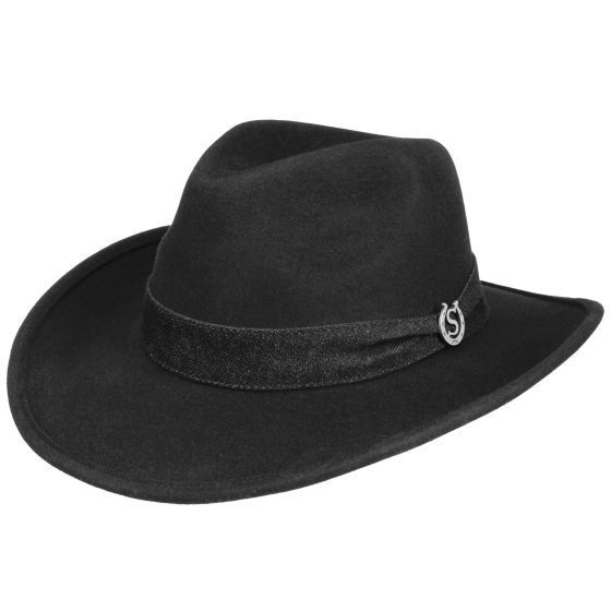 Black Western Woolfelt Roy Hat - Stetson
