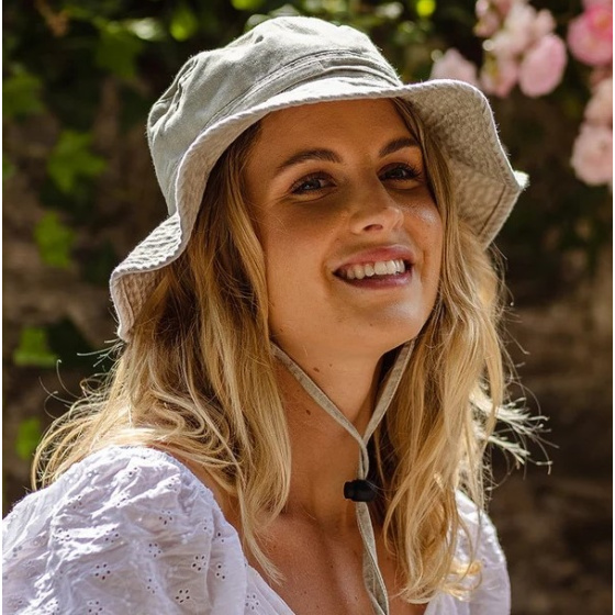 Cotton Outdoor Bucket Hat Beige - Traclet