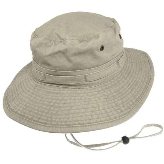 Cotton Outdoor Bucket Hat Beige - Traclet