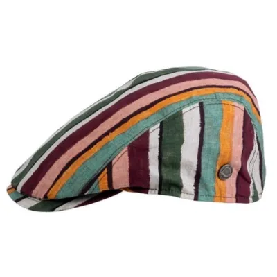 Casquette Plate Bang Rayure Coton - Traclet réf 20222 chapellerie traclet