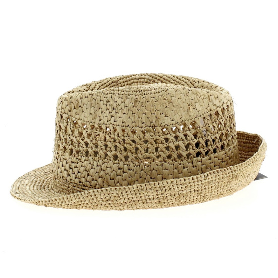 Fancy crochet raffia hat Fancy crochet raffia hat