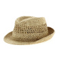 Fancy crochet raffia hat