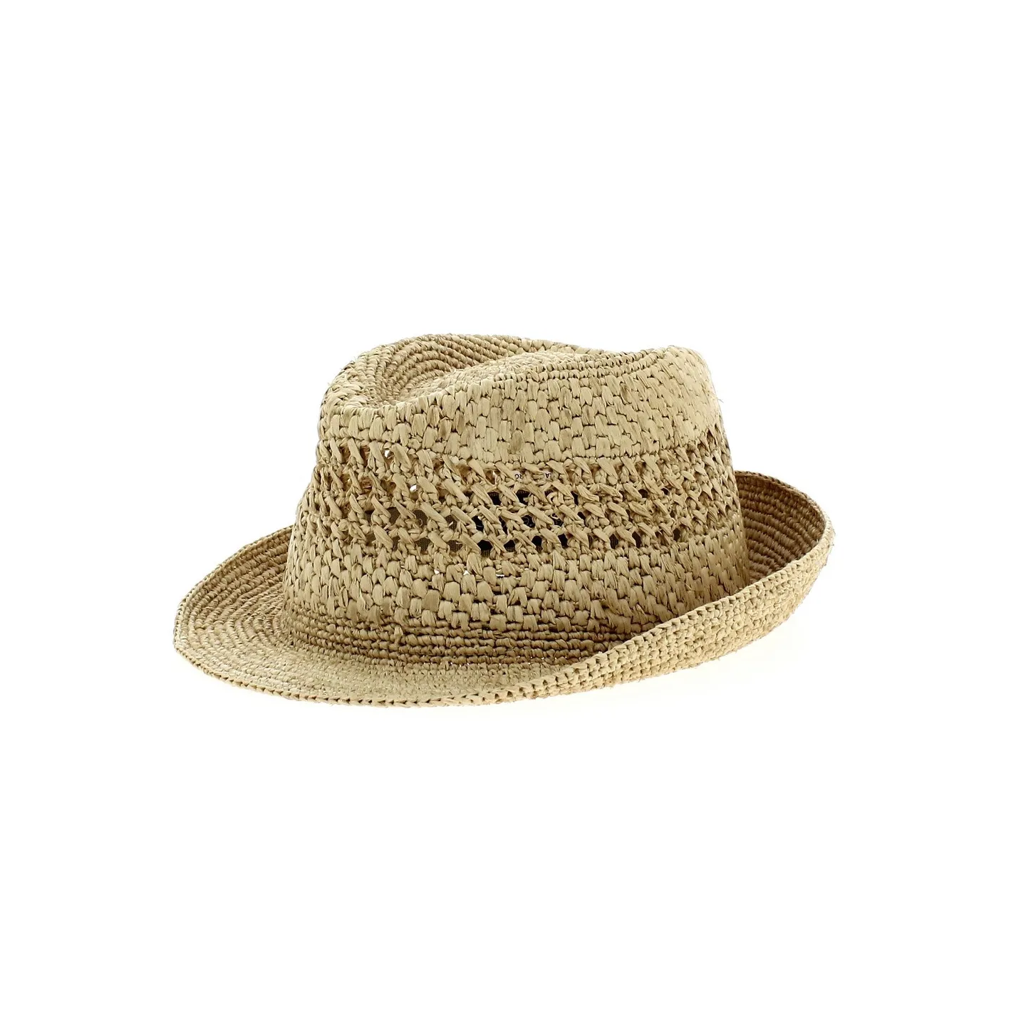 Fancy crochet raffia hat