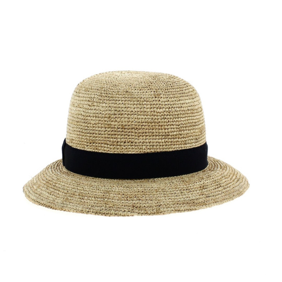 Camille raffia cloche hat