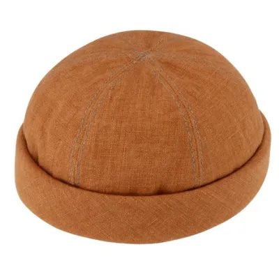 Cinnamon Linen Cooper Docker Beanie - Traclet ref 20249 traclet hat shop