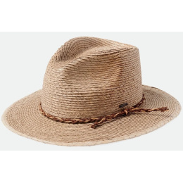 Brixton Messer Straw Fedora Hat UPF 50+