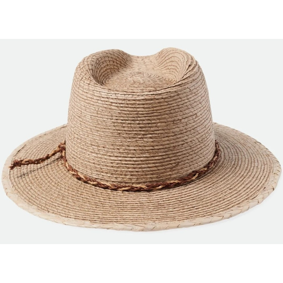 Brixton Messer Straw Fedora Hat UPF 50+