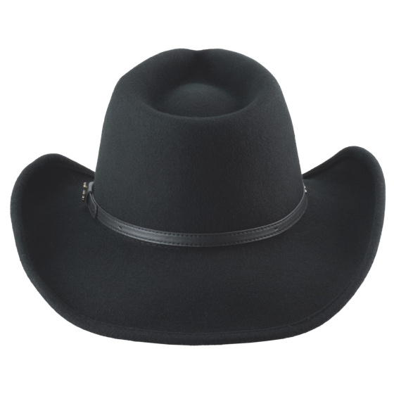 Chapeau Cowboy Arlington  Feutre Noir - Bullhide