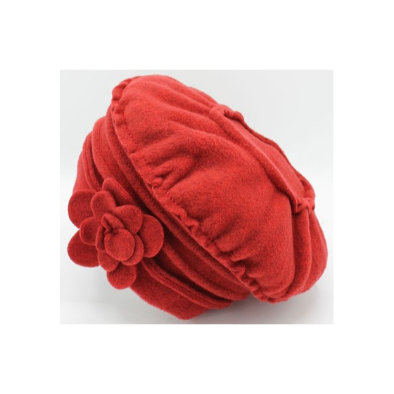 Fiona Flower Fleece Beanie - Traclet Fiona Flower Fleece Beanie - Traclet