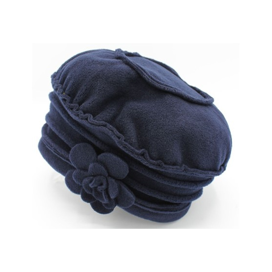 Fiona Flower Fleece Beanie - Traclet Fiona Flower Fleece Beanie - Traclet