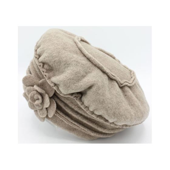 Fiona Flower Fleece Beanie - Traclet Fiona Flower Fleece Beanie - Traclet