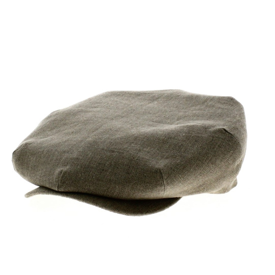 Casquette plate Bugatti lin beige style années 1920 - années 1930 Casquette plate Bugatti lin beige style années 1920 - années 1930