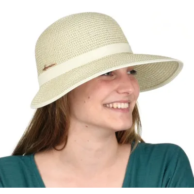 Almeria Cap Large Visor Beige - Herman   Reference: 20277| Chapellerie Traclet
