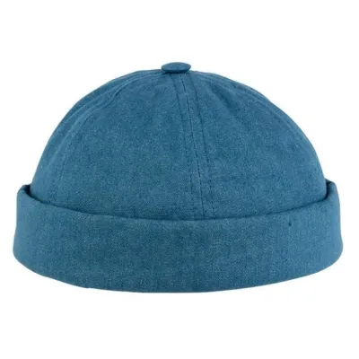 Cooper Raw Denim Cotton Docker Cap - Mtm Reference: 10182 | Traclet Hat Shop