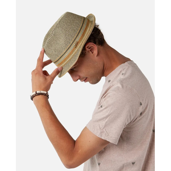 Chapeau Trilby Fluoriet Paille Beige & Kaki - Barts